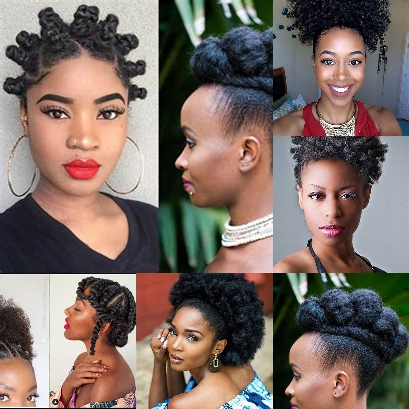 Afro puff cette coiffure consiste à rassembler les cheveux afro naturels en un chignon haut sur la tête Lafro puff peut être réalisé avec ou sans accessoires et peut être agrémenté de mèches de couleurs pour un effet plus original