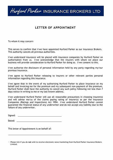 New of letter xxvi appointment form 729