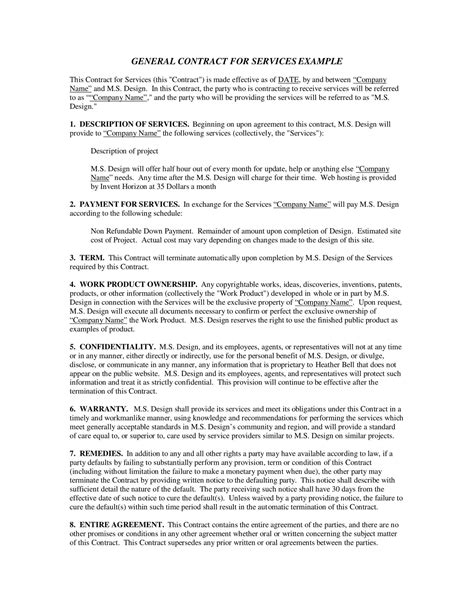 Agreement Contract Templates