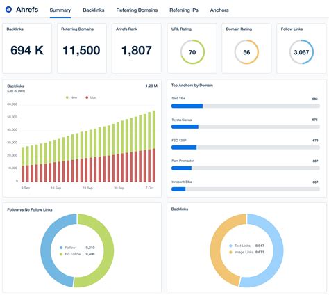 Ahrefs Dashboard Template
