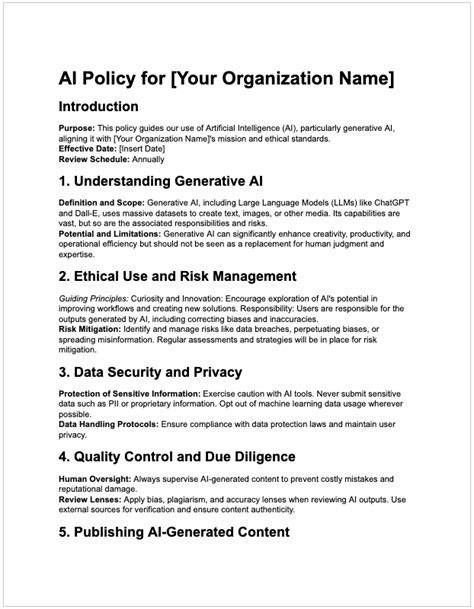 Ai Acceptable Use Policy Template