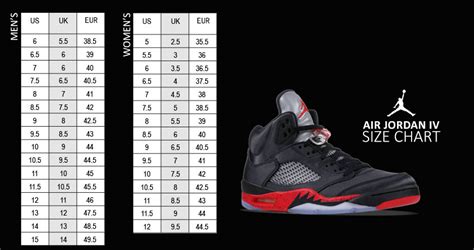 Air Jordan Size Chart