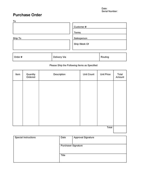 Airtable Purchase Order Template