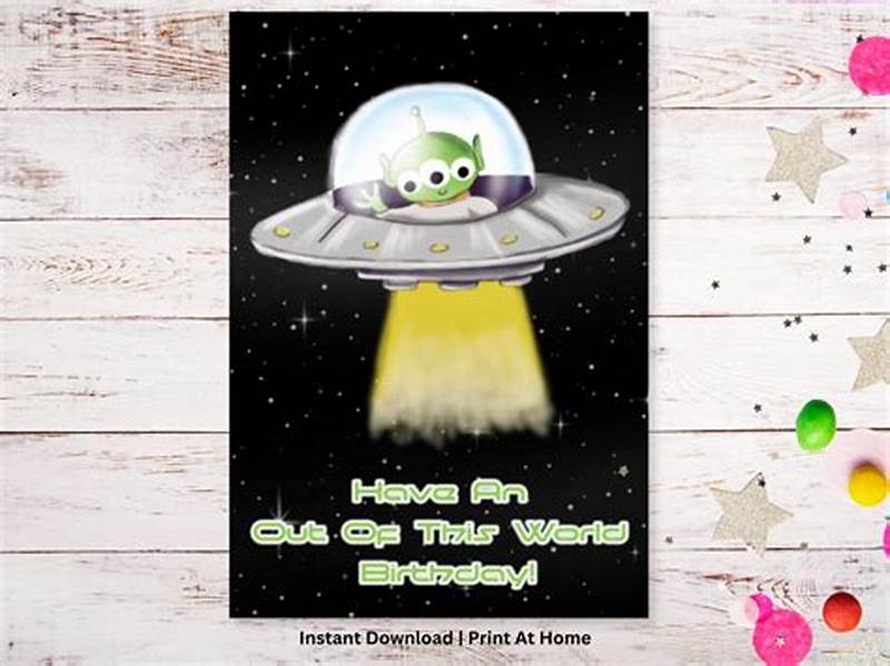 Alien Birthday Card Free Printable