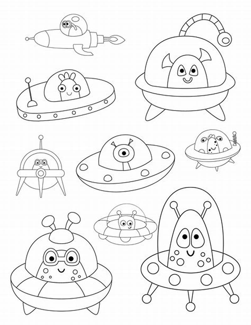 Alien Coloring Sheets