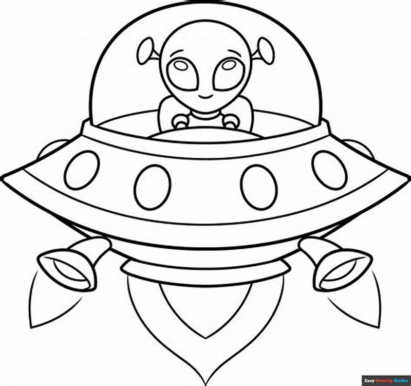 Alien Spaceship Coloring Pages