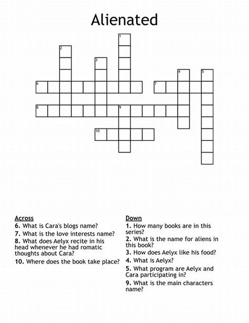 Alienated Crossword Clue