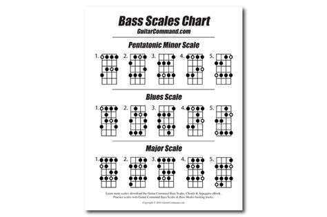 All Notes In A Major Scale Bass Printable