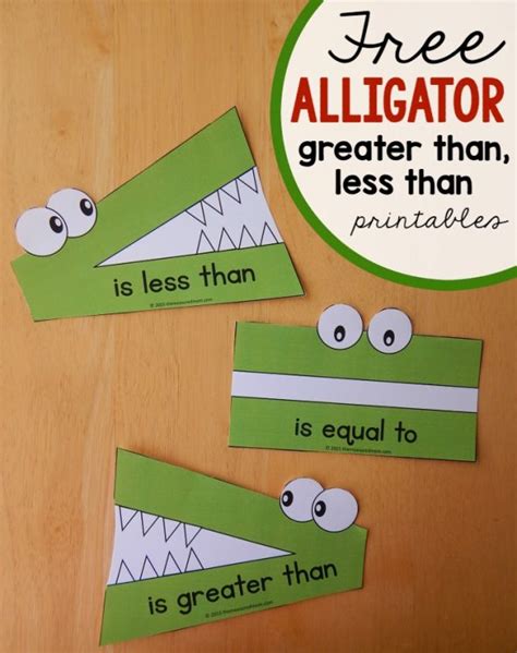 Alligator Greater Than Less Than Printable