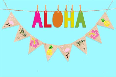Aloha Banner Printable Free