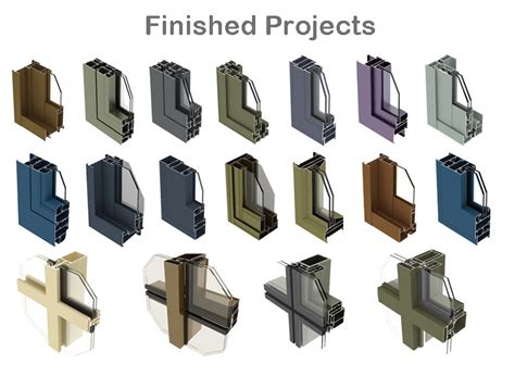 Aluminium Commercial Window Frame Profile Catalogue