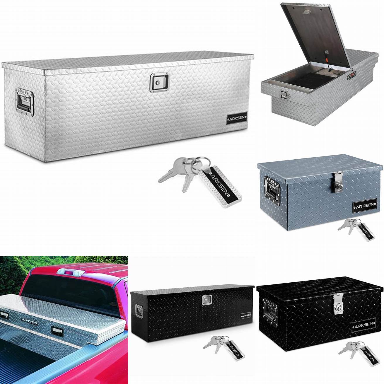 Aluminum truck bed storage box