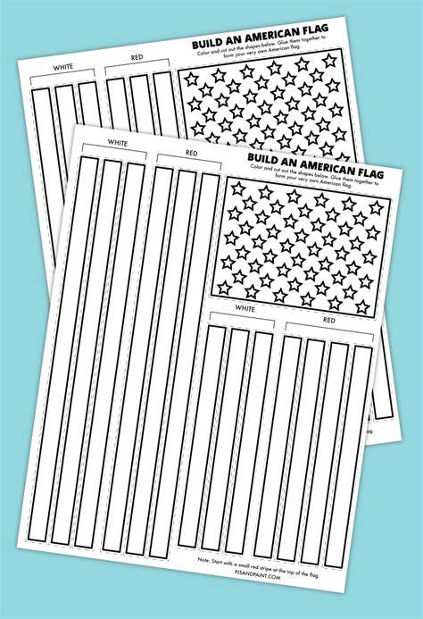 American Flag Craft Template