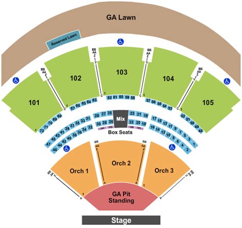 Ameris Amphitheater Seating Chart