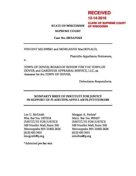 Amicus Brief Template
