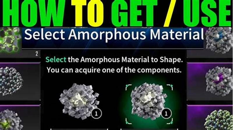 Amorphous Material Pattern How To Open