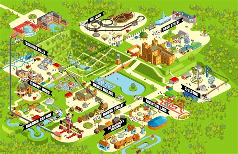 Amusement Park Map Template