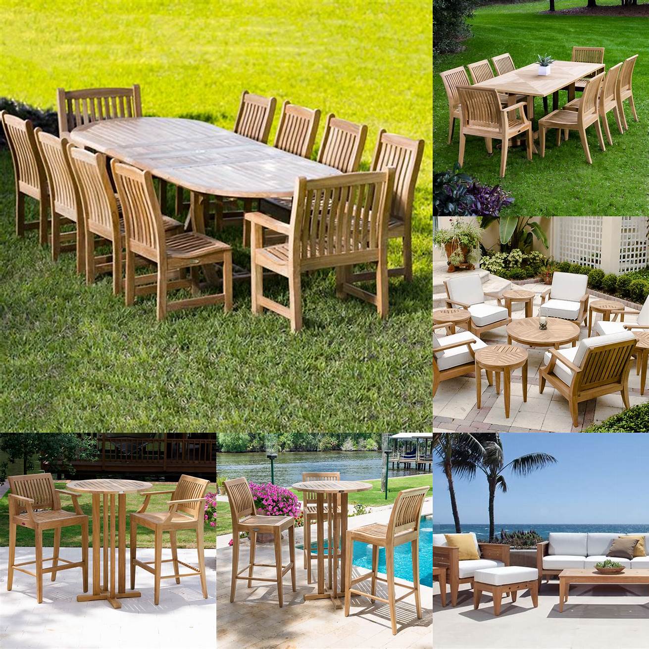An example of a Westminster Teak Furniture piece being used outdoors