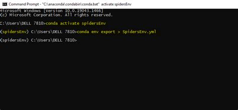 Anaconda export Environment file