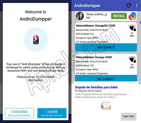 AndroDumpper landing page