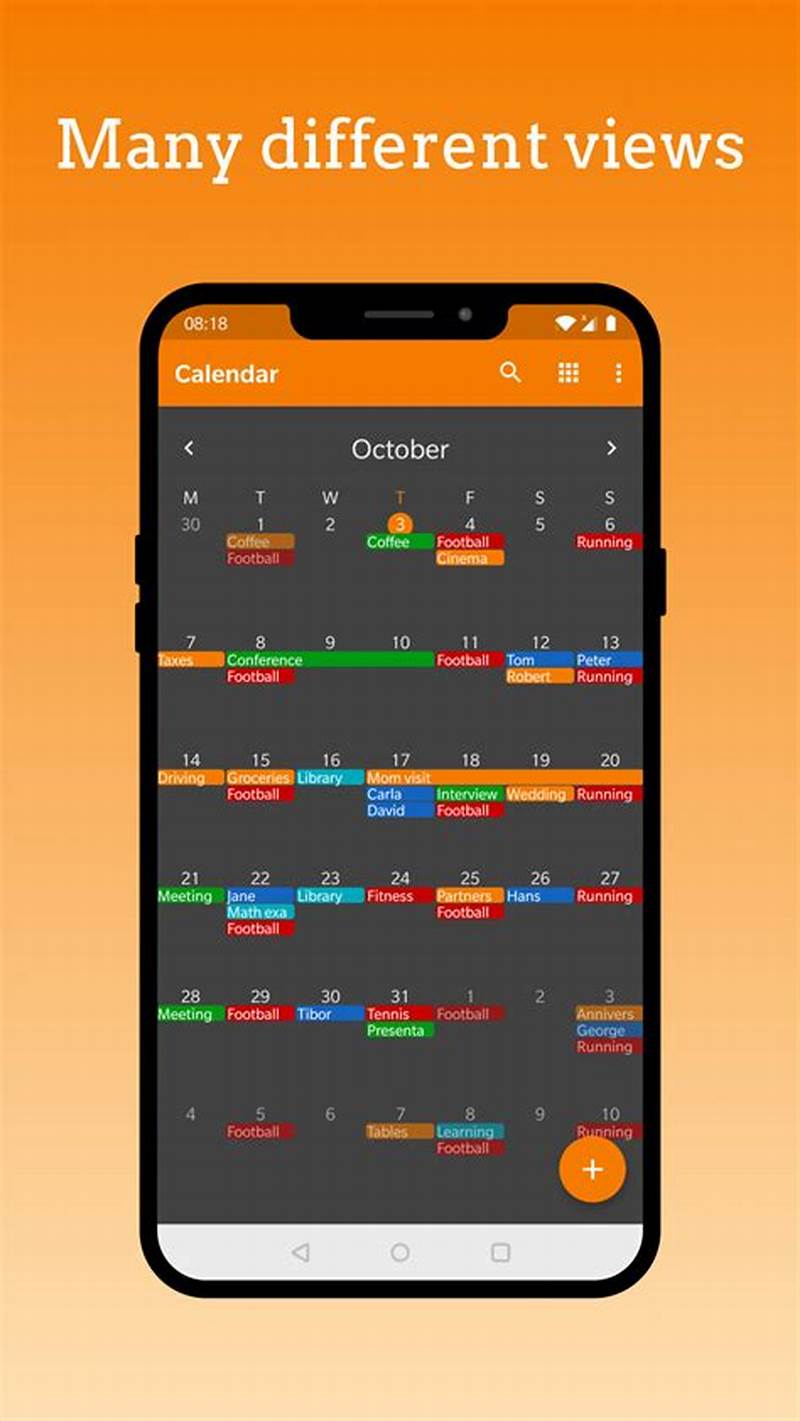 Android Calendar View With Events
