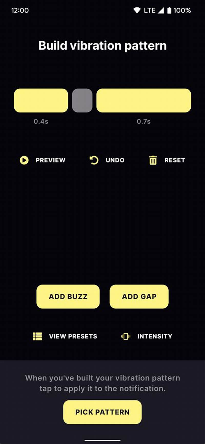 Android Change Vibration Pattern Per App
