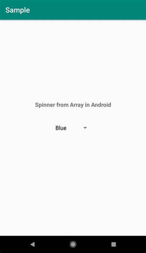 Android Create spinner programmatically from array
