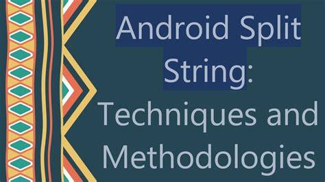 Android Split string