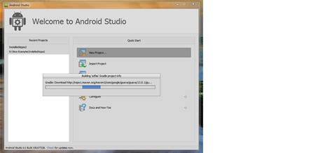 Android Studio Stuck at Gradle Download on create new project