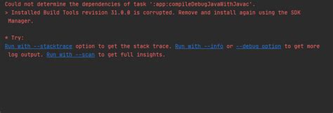 Android Studio error Installed Build Tools revision 3100 is corrupted