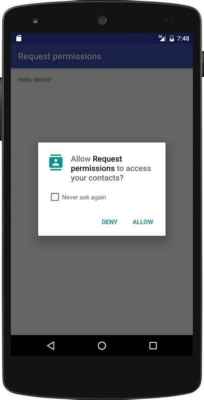 Android marshmallow request permission