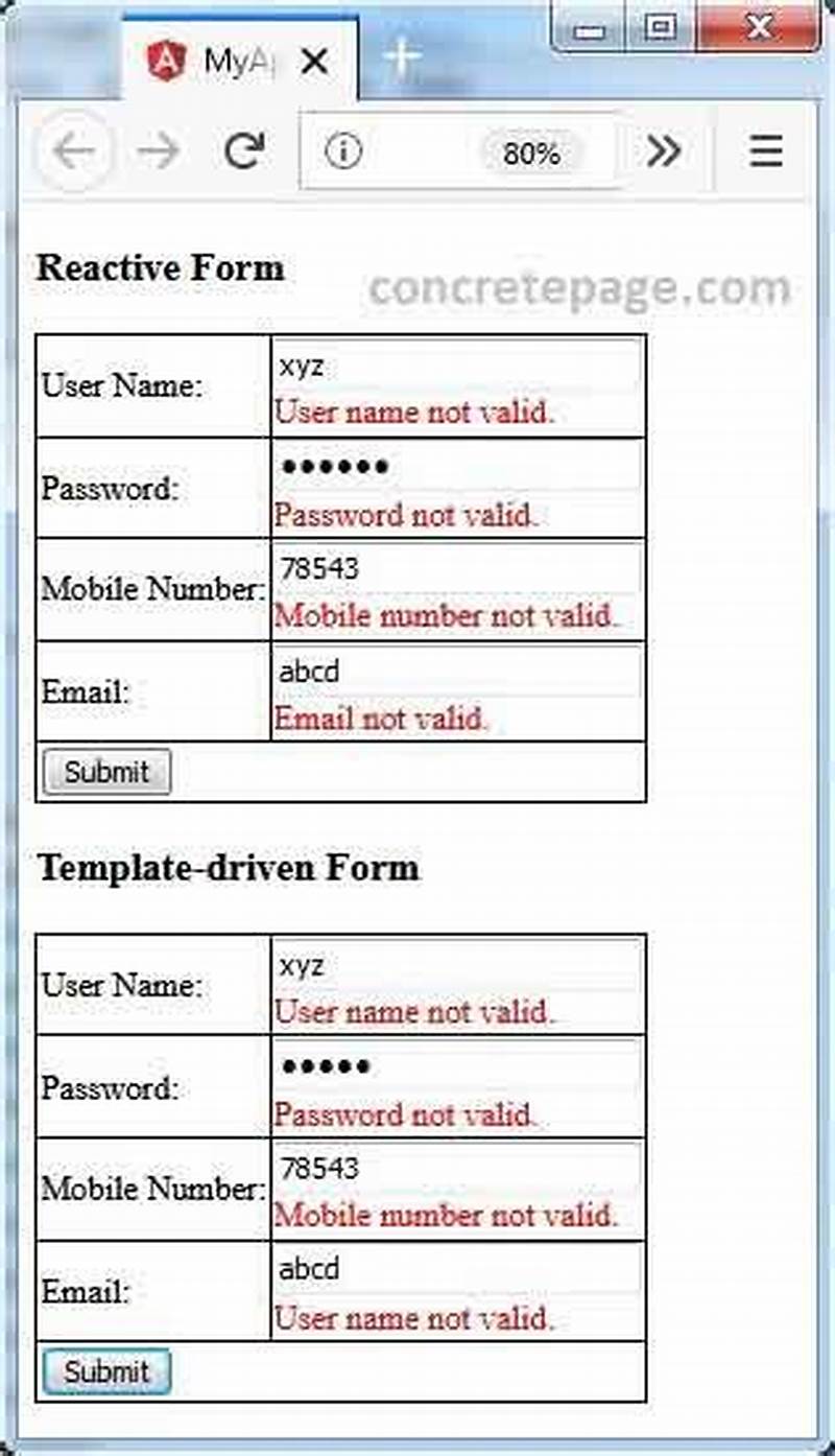 Angular Pattern Validation