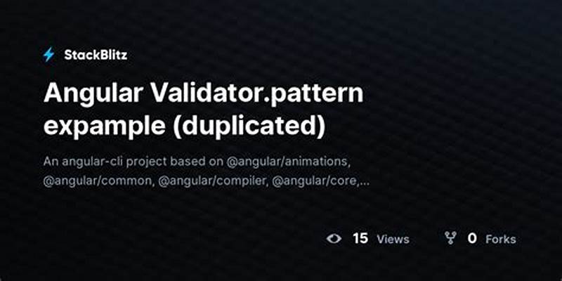 Angular Validator Pattern