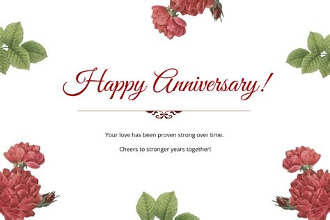 Anniversary Card Template
