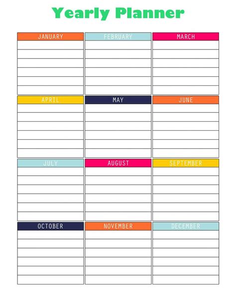Annual Planner Printable