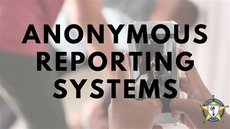 Anonymous Reporting System