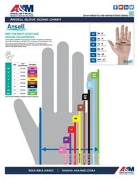 Ansell Gloves Size Chart
