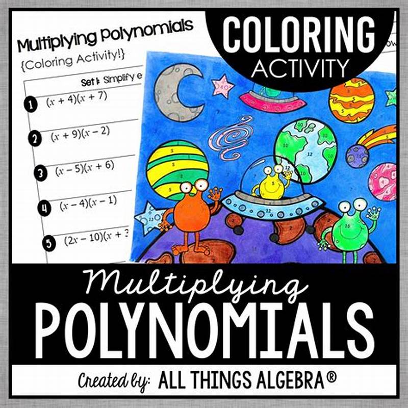 Answer Key Multiplying Polynomials Coloring Activity Space