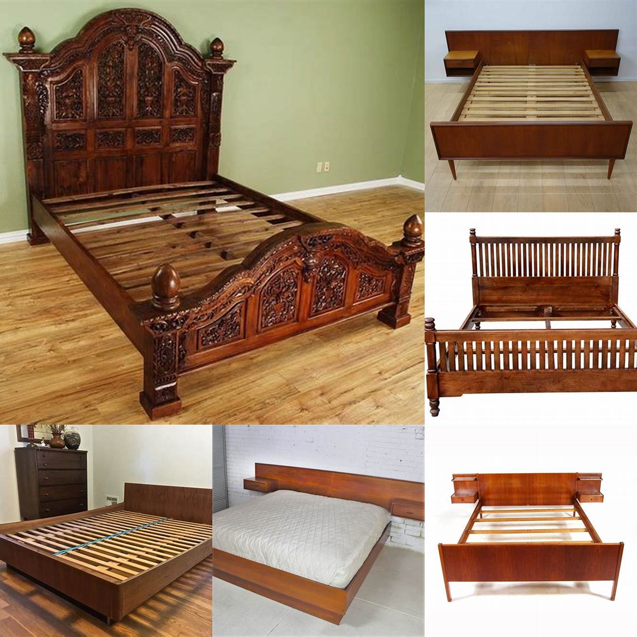Antique Teak Bed Frame