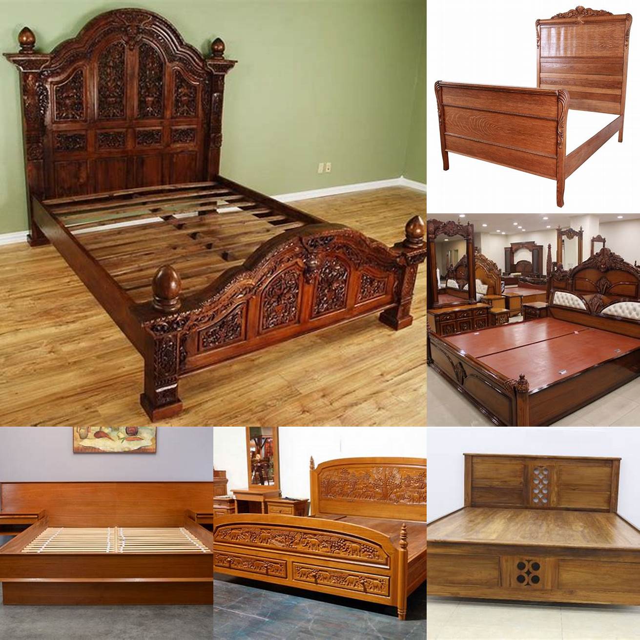 Antique Teak Wood Beds