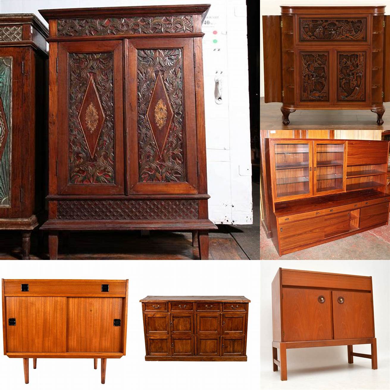 Antique Teak Wood Cabinets