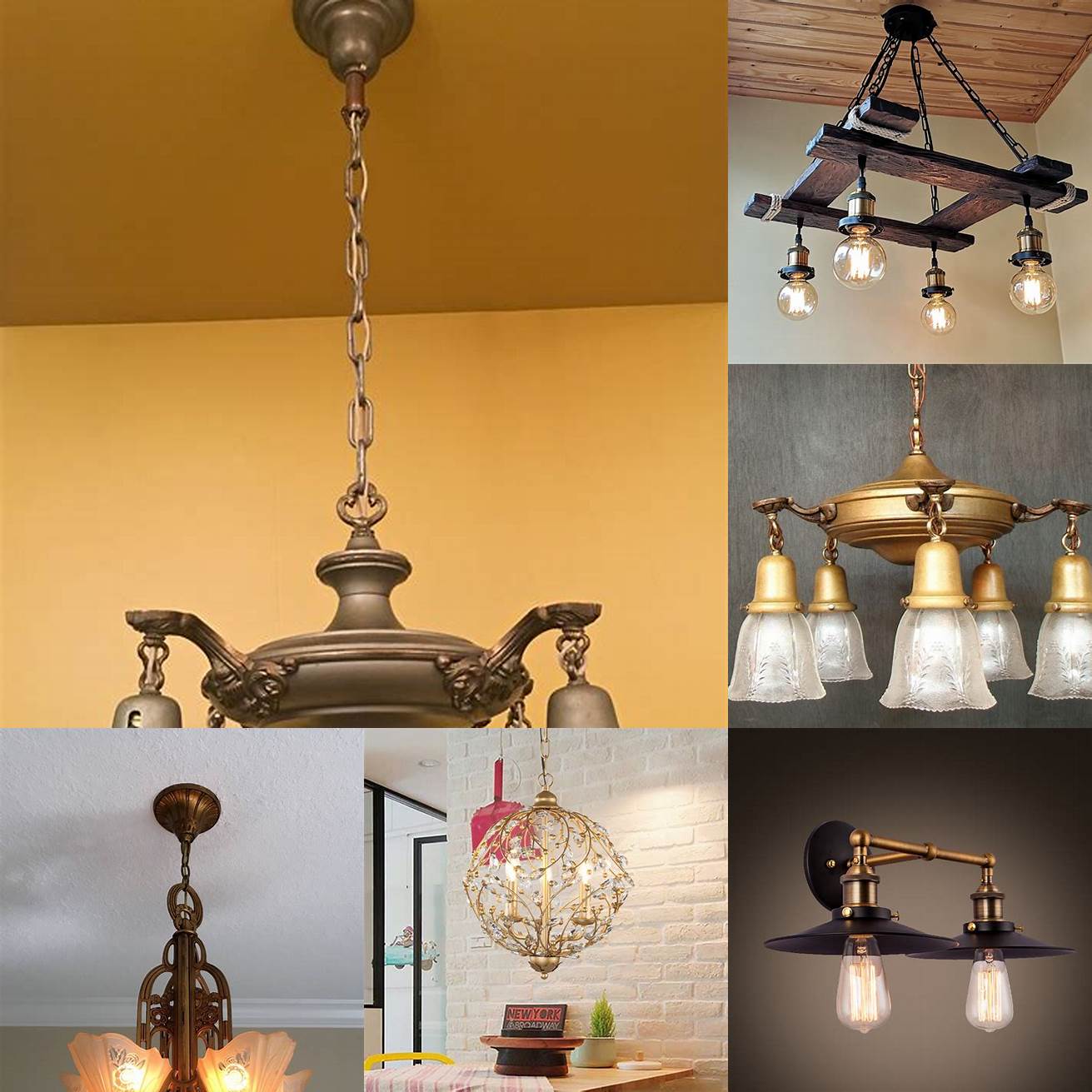 Antique or vintage-inspired lighting fixtures
