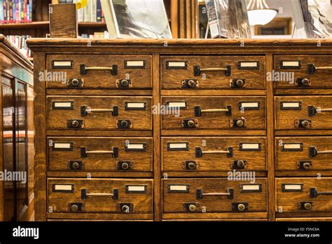 Antique Library Card Catalogue Cabinet