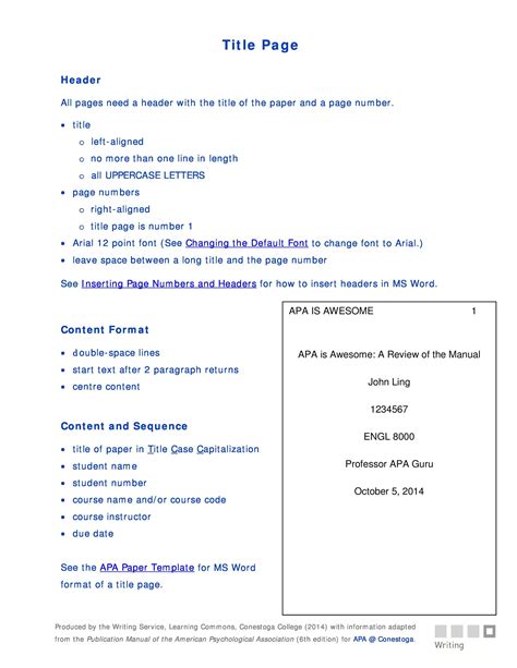 Apa Format Template For Word