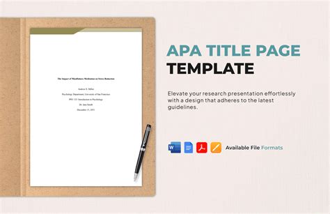 Apa Template For Pages