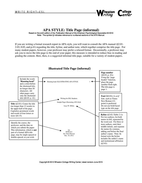 Apa Writing Format Template