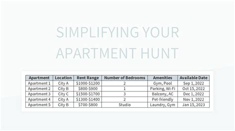 Apartment Search Template
