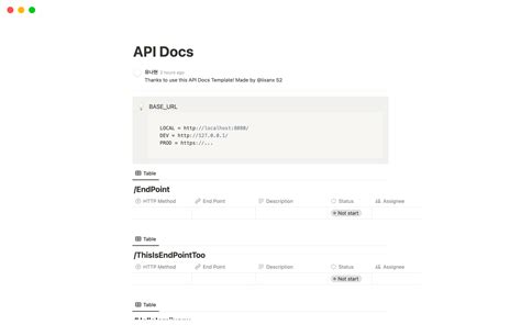 Api Doc Template