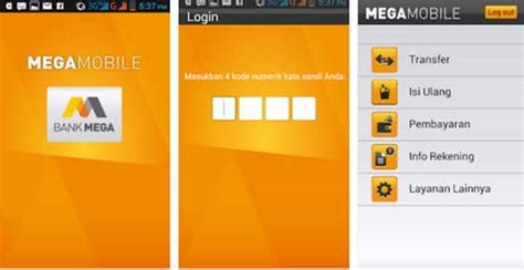 Aplikasi Mobile Banking Bank Mega