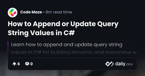 Append values to query string